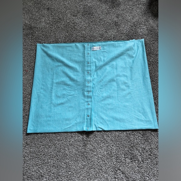 NWT IVIVVA Village Chill Scarf Button Neck Wrap Heather Blue Green Teal - Picture 2 of 5